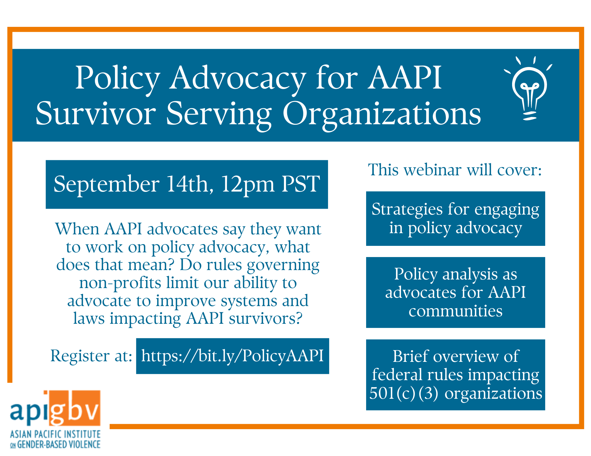 Policy Advocacy for AAPI Survivor Serving Organizations